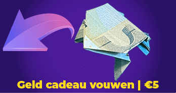 Grappig geld cadeau 5 euro